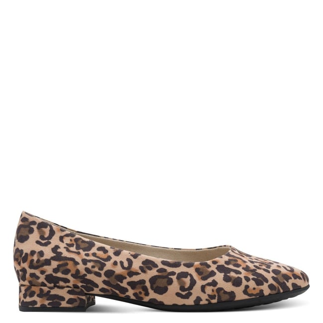 Ballerine talon bloc beige crème <span itemprop=