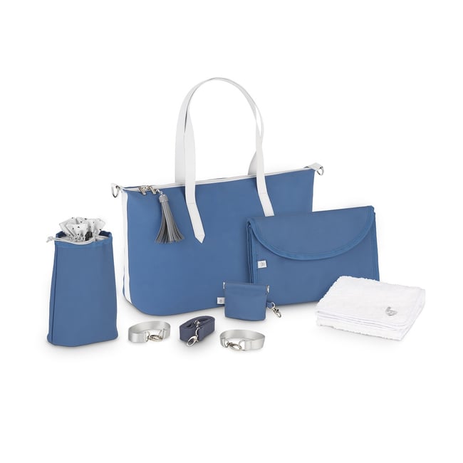 Sac À Langer Champs Elysées bleu minéral <span itemprop=
