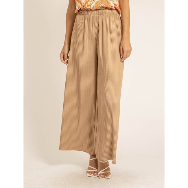 Pantalon Plissé Elou beige <span itemprop=