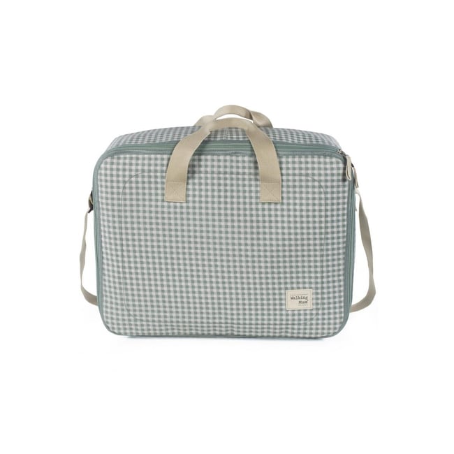 Valise de maternité vert, blanc <span itemprop=