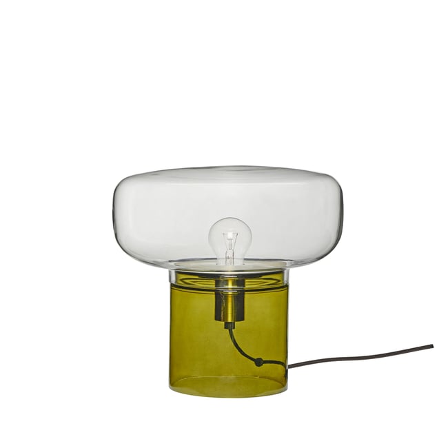 Lampe de table en verre CRAVE Couleur vert <span itemprop=