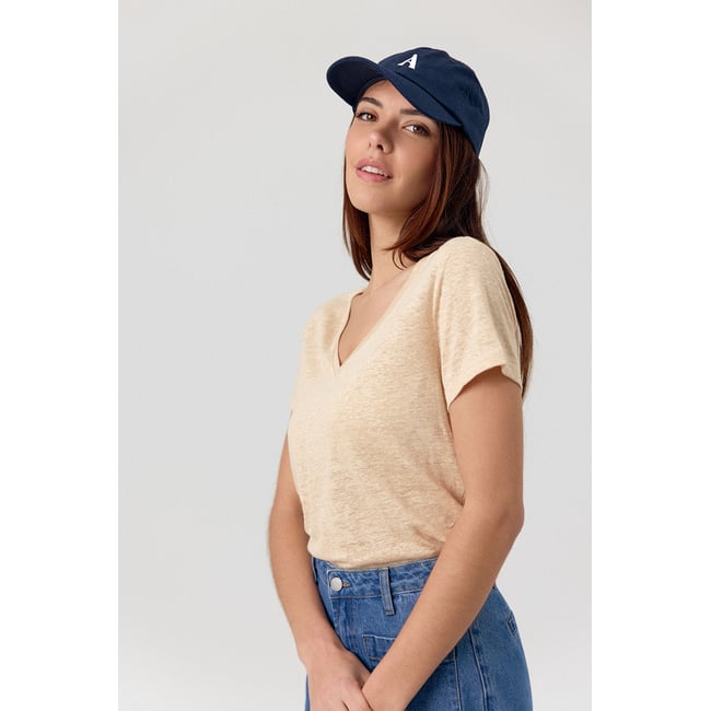 T-shirt à manches courtes en lin DARLA - ARTLOVE