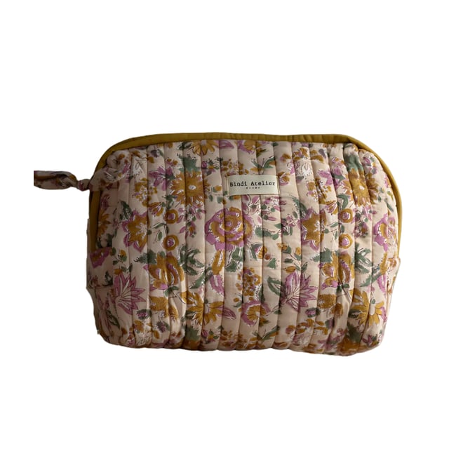 Trousse toilette imprimée GOA rose sorbet <span itemprop=