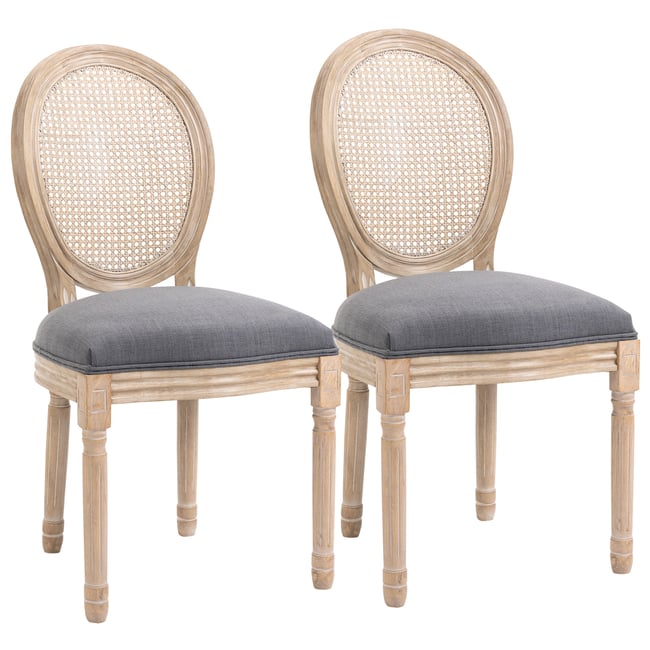 Chaise de salle à manger Tissu polyester au Couleur gris <span itemprop=