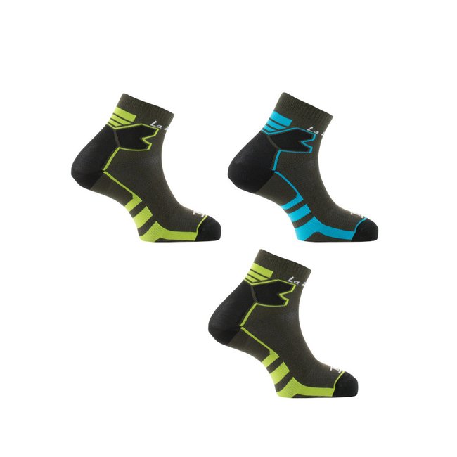 2 paires + 1 gratuite socquettes Double Trail gris <span itemprop=