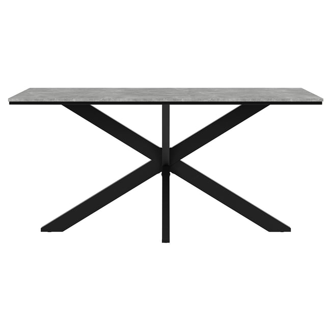 Table à manger  90x160 cm - TOM Couleur gris / noir <span itemprop=