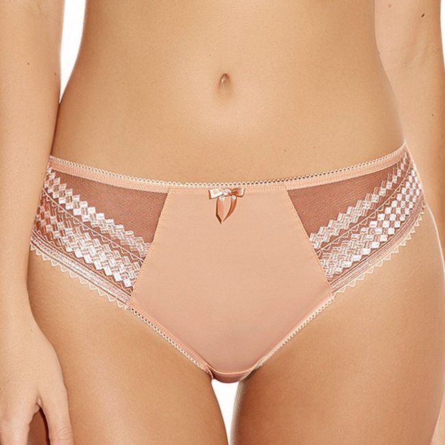 Culotte microfibre et broderies sur tulle REBECCA - FANTASIE