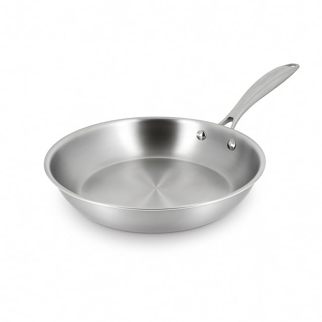 Poêle en acier inoxydable, TRIPLY inox <span itemprop=