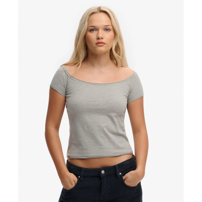 Top Bardot Épaules Dénudées Coupe Ajustée - SUPERDRY
