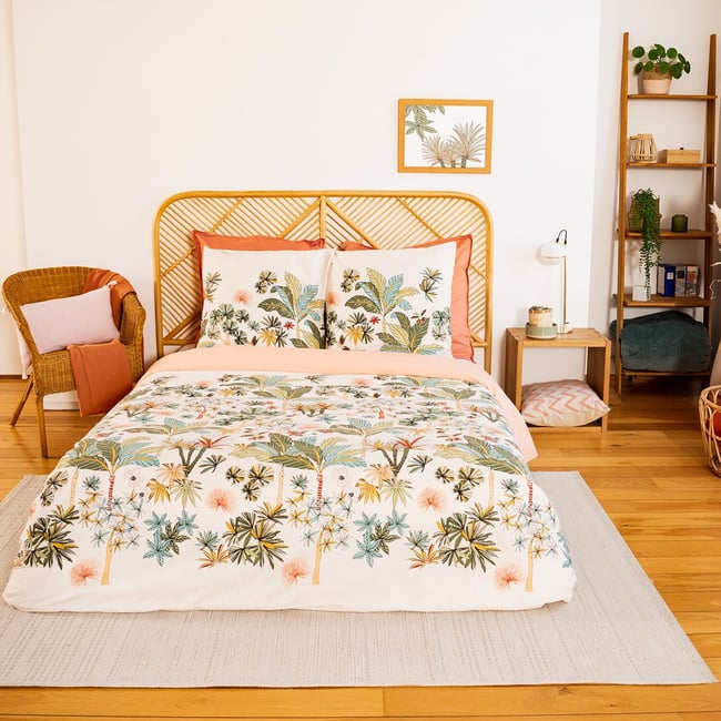 Parure housse de couette coton, Mentissa multicolore <span itemprop=