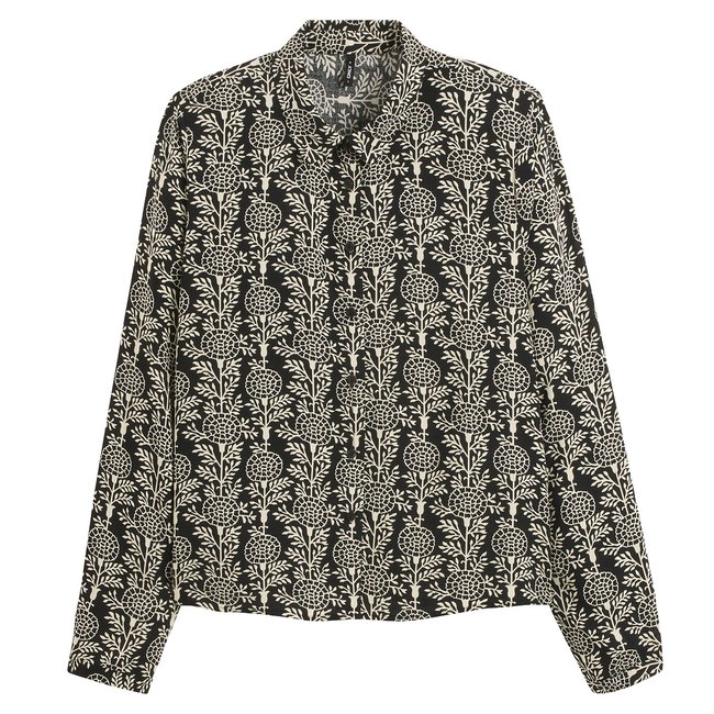 Printed Blouse, black/white, ONLY