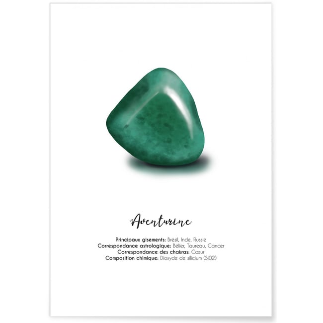 Affiche Aventurine Couleur blanc <span itemprop=