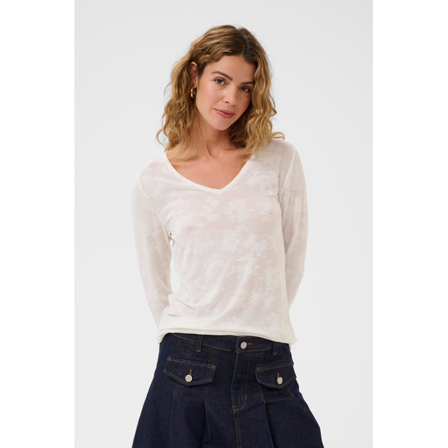 T-shirt à manches longues blanc snow white <span itemprop=