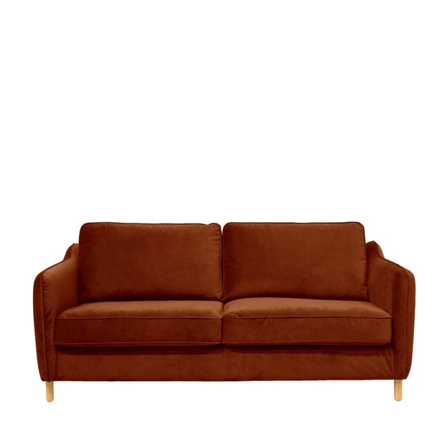 Canapé convertible ouverture express 3 places en velours- VORNAY - DRAWER