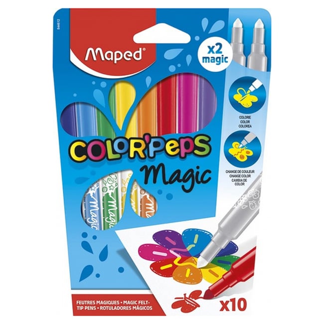 Feutres magiques color'peps x10 bte carton - MAPED