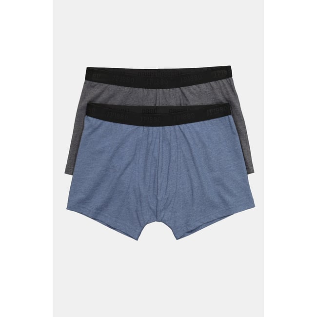 Lot de 2 caleçons ventre confort gris bleu <span itemprop=