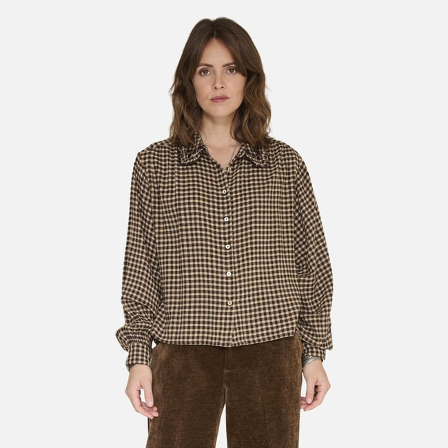 Blouse CAFIE checks <span itemprop=