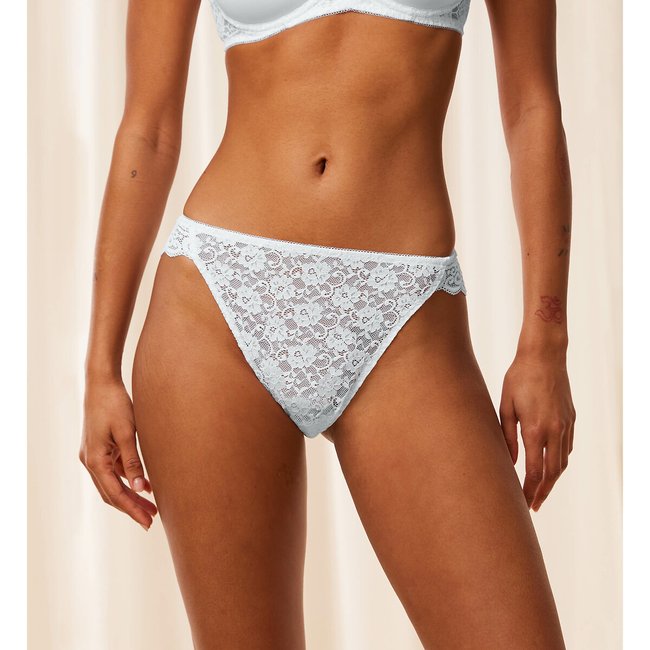 Slip taï Amourette blanc <span itemprop=