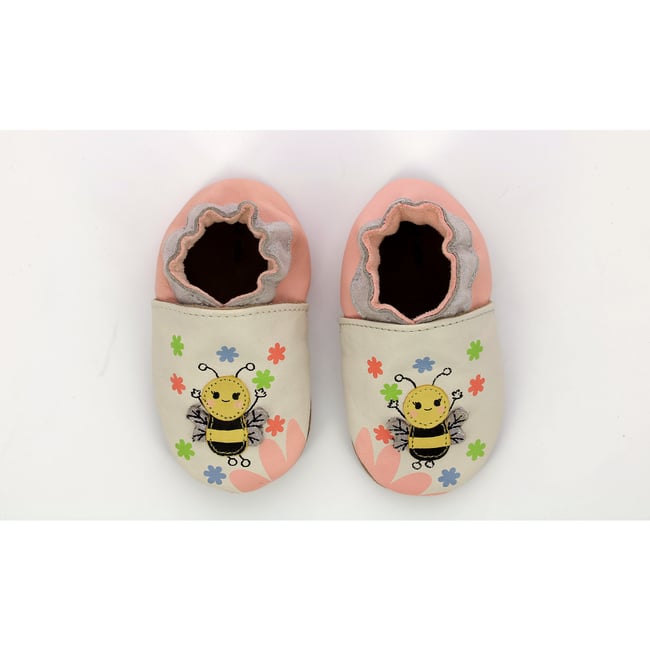 Pantofole Robeez Bee Carefull - In Pelle Morbida Per Bambine E Ragazze