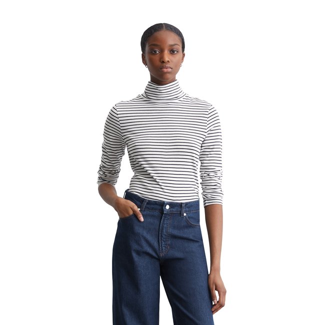 T-shirt long à col roulé slim en jersey de coton organique softme - MARC O’POLO DENIM