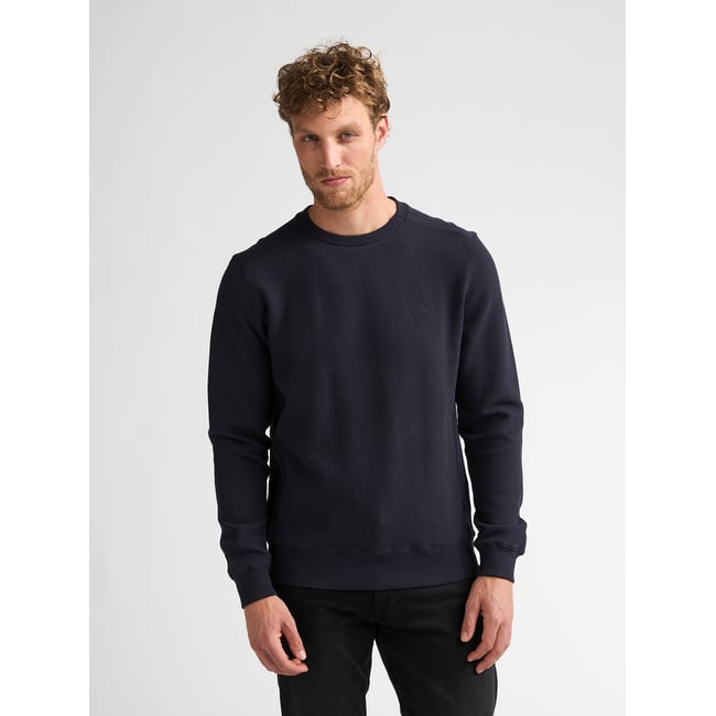 Sweat  en maille gaufrée ironmont bleu royal navy <span itemprop=
