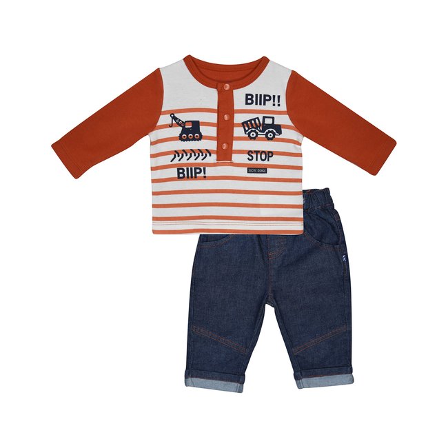Tshirt pantalon ingmar jean bebe rouge <span itemprop=