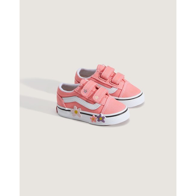 Baskets basses à scratchs, TD OLD SKOOL V rose <span itemprop=