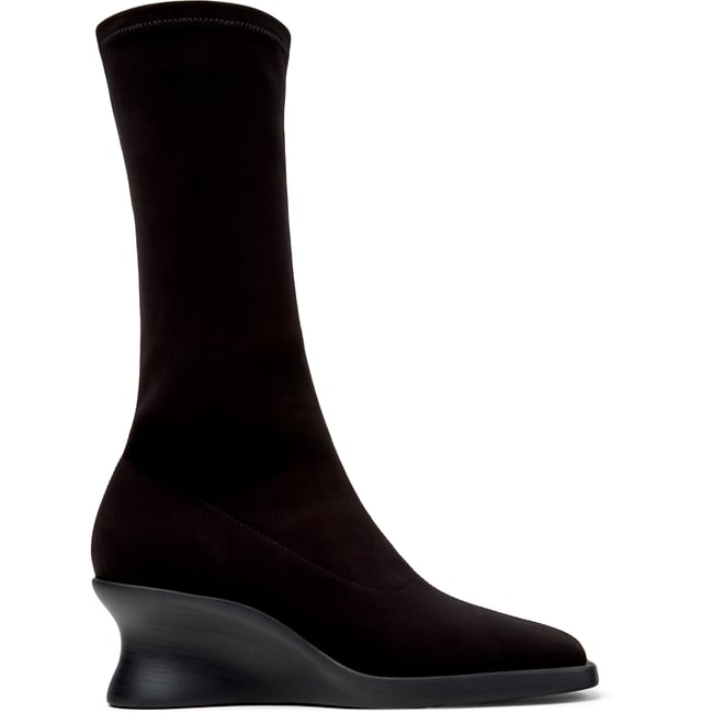 Botte haute Louise Technical Textile noir 001 <span itemprop=