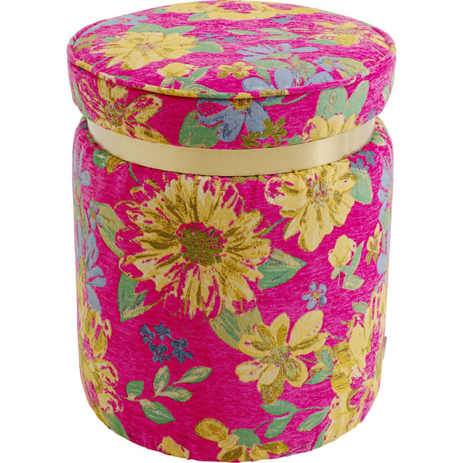 Tabouret imprimé fleurs, FLOWER FEVER - KARE DESIGN