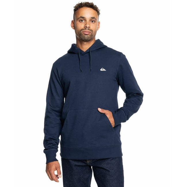Sweat à capuche basic bleu marine <span itemprop=