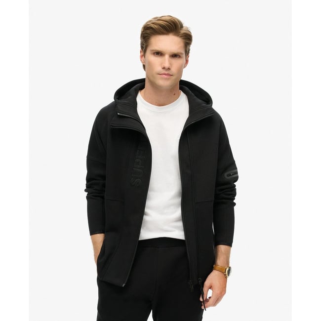 Sweat à capuche ample zippé Tech Logo - SUPERDRY