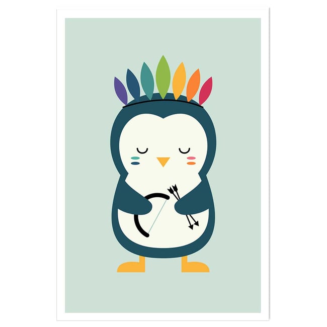 Affiche enfant pingouin - HEXOA