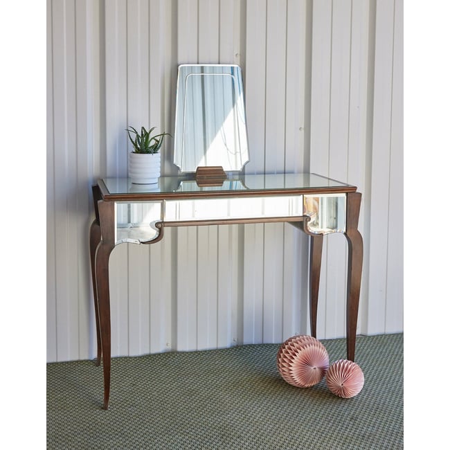 Coiffeuse Art déco en miroirs biseautés Louise N°356 - Bon état Couleur miroir <span itemprop=