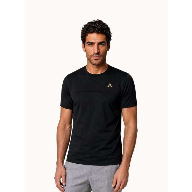 T-shirt Coq d'or en double face avec détails texturés Coq d'Or - LE COQ SPORTIF