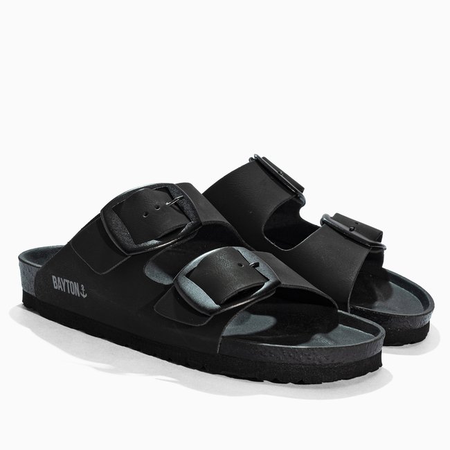 Sandales Vegan ALICANTE pour femme noir <span itemprop=