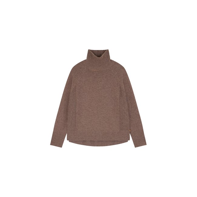 Merino Wool Turtleneck Jumper, taupe, DES PETITS HAUTS