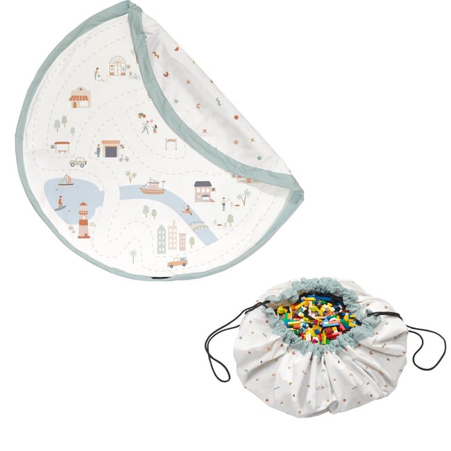 play&go - tapis de jeu & sac à jouets - citymap multicolor <span itemprop=