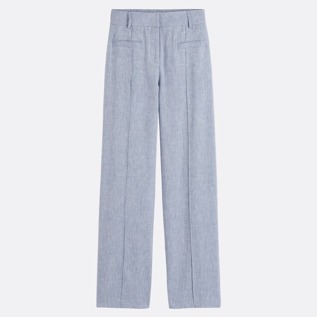 Weite Hose mit Bügelfalte, JOANA blau <span itemprop=