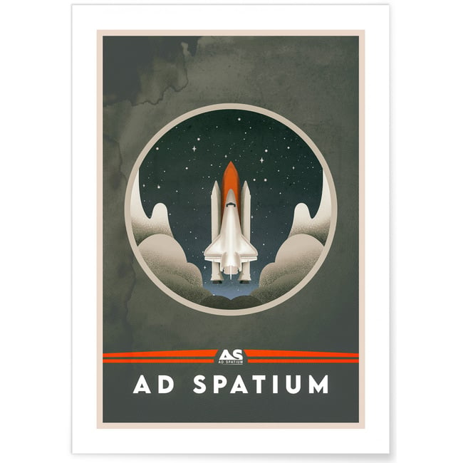 Affiche 'Ad Spatium' Couleur blanc <span itemprop=