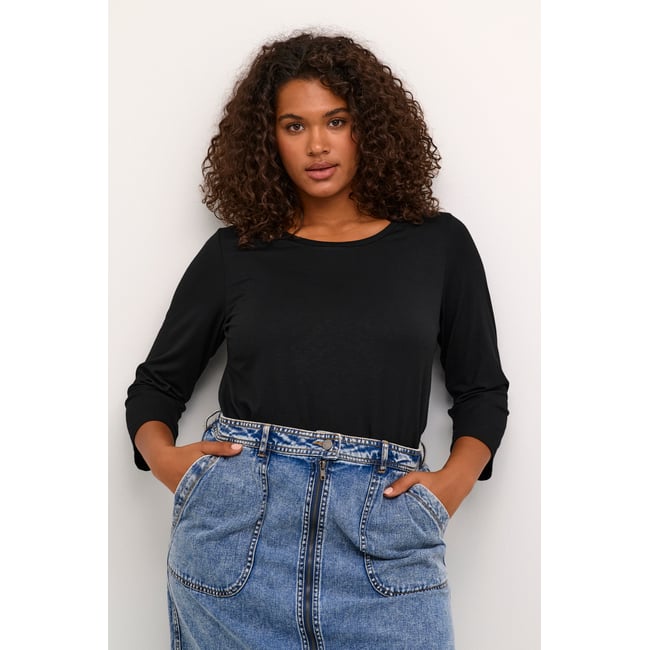 Jersey dress noir black deep <span itemprop=