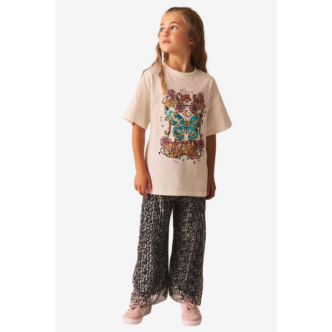 T-shirt à motif papillon et pantalon large animal <span itemprop=
