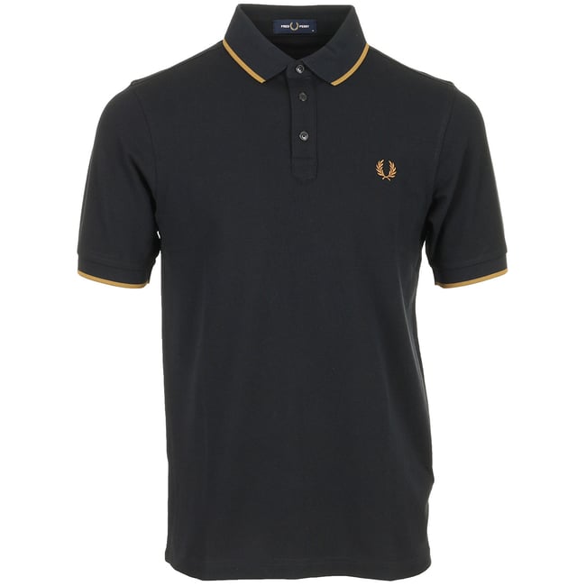COLLAR STAND POLO SHIRT black <span itemprop=