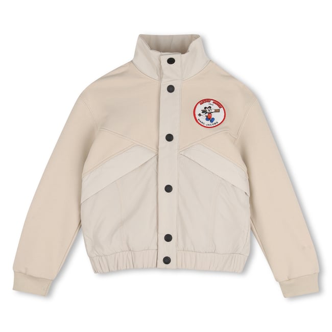 Cardigan en molleton lime stone <span itemprop=