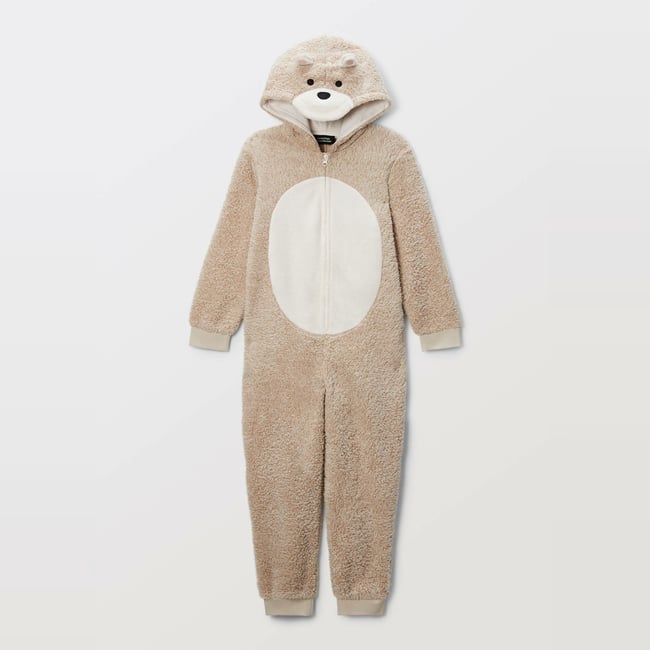 Combinaison nounours en polaire beige chine <span itemprop=