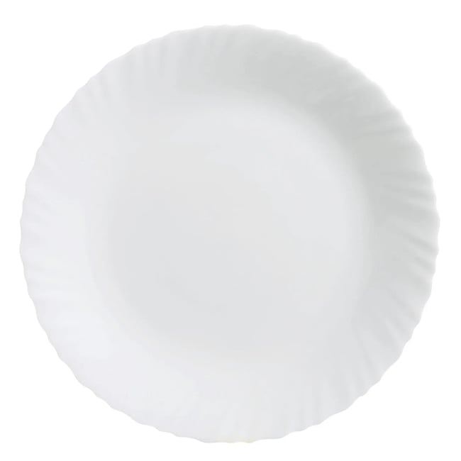 6 assiettes blanches 25 cm -FESTON Couleur blanc <span itemprop=