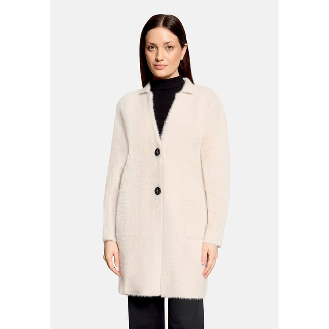 Cardigan en maille d'hiver à poches plaquées gris <span itemprop=