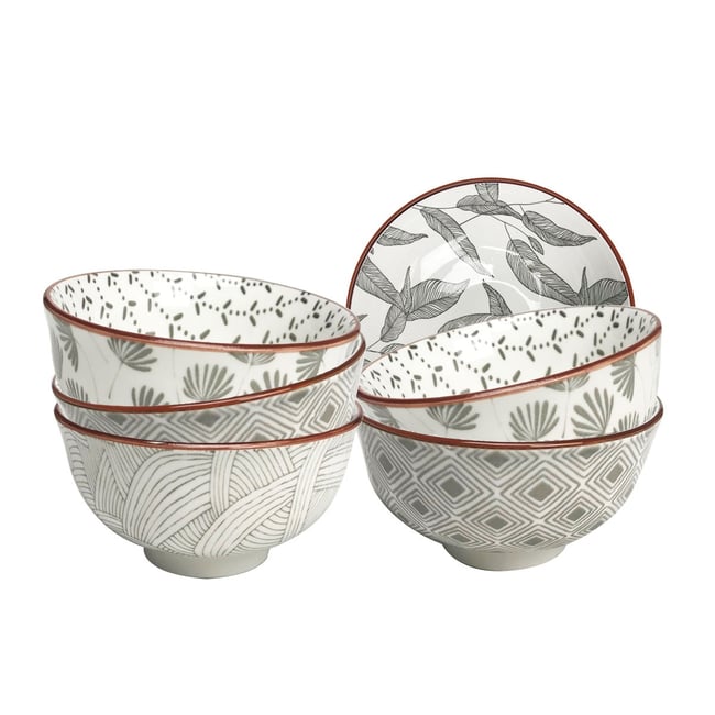 Lot de 6 bols médiums, YOKOTE Couleur multicolore <span itemprop=