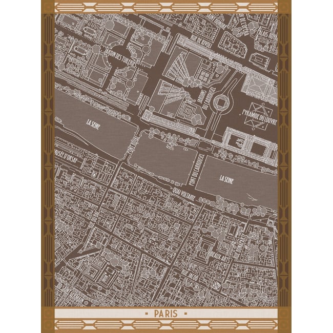 Torchon À vol d'oiseau Paris Coton - LE JACQUARD FRANCAIS