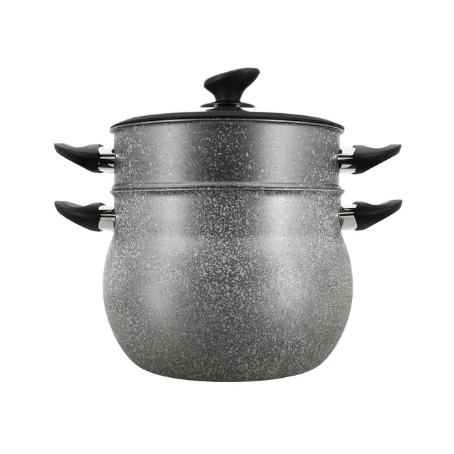 Couscoussier 9L en aluminium noir <span itemprop=