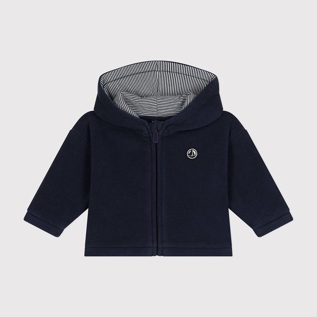 Sudadera con capucha polar azul marino <span itemprop=